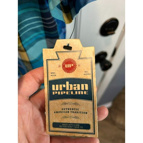 Urban Pipeline Shirt Men's XXL Tartan Plaid Max Flex Button Up Short Sleeve NWT - Picture 4 of 6